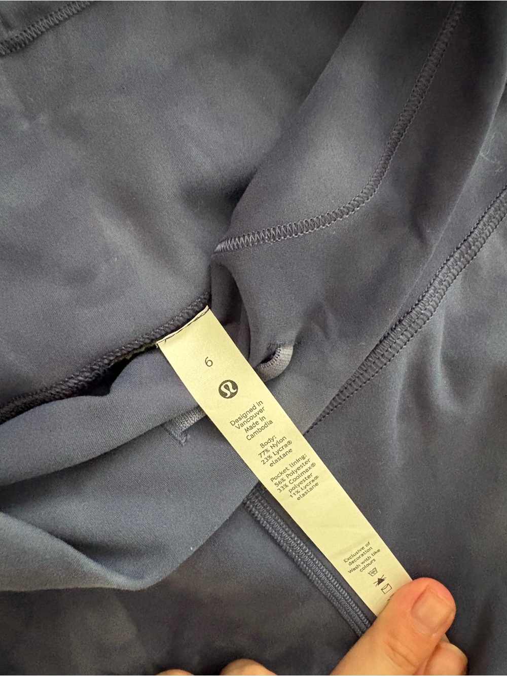 Lululemon wunder train High-Waist Diamond-Dye Navy Leggings - Picture 3 of 5